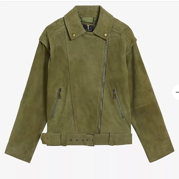 Ted Baker
Louiey Perforated Suede Biker Jacket NWT - Picture 3 of 9